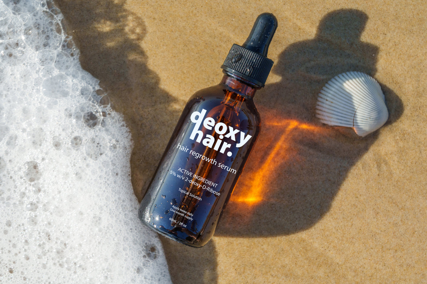 Our breakthrough serum, powered by active ingredient 2-deoxy-D-ribose (2dDR) offers a powerful solution for both men and women struggling with androgenetic and postpartum hair loss. works wonders in a controlled environment to stimulate the formation of new blood supply to hair follicles, thus kickstarting the re-growth cycle.