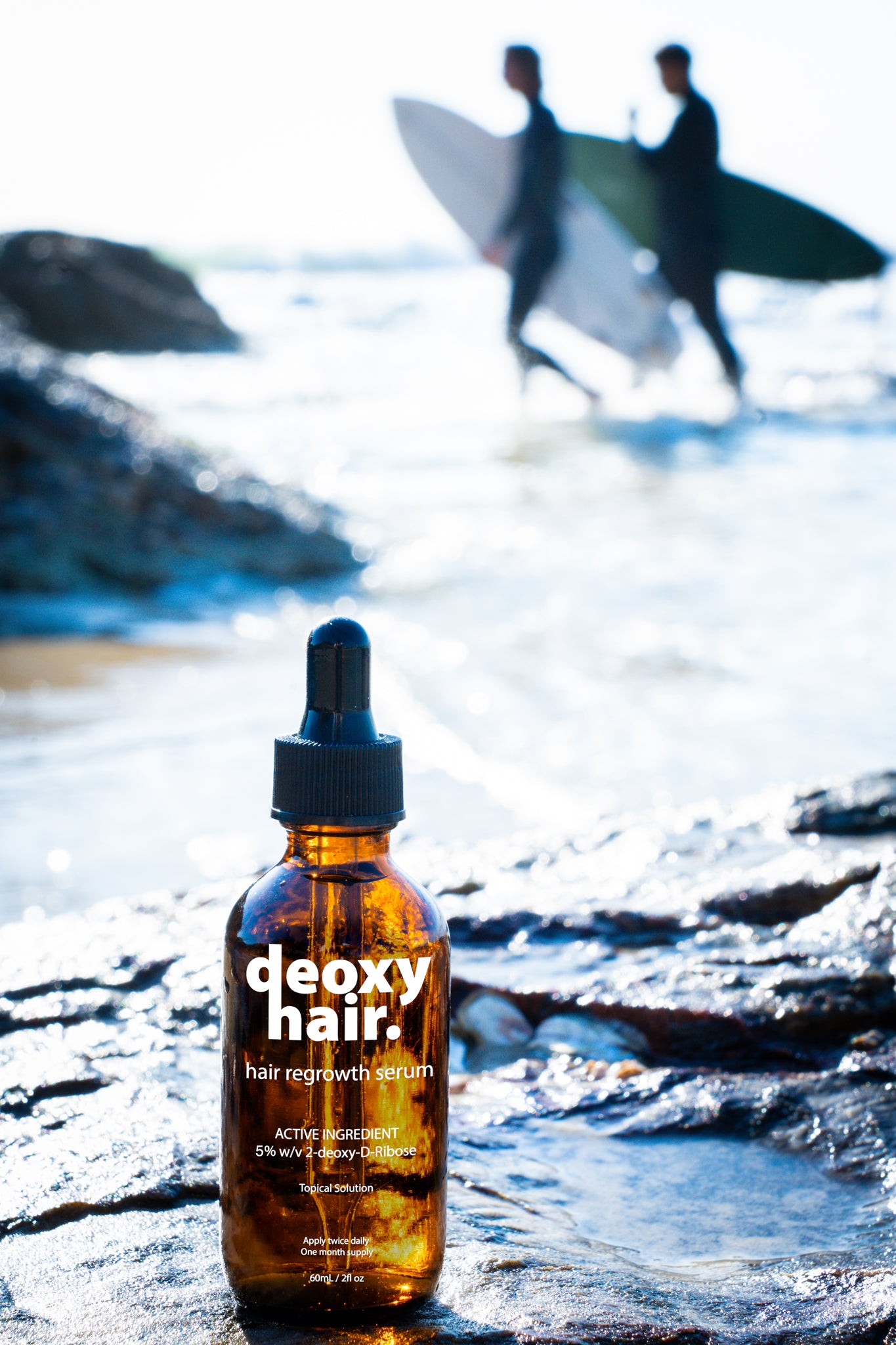 Our breakthrough serum, powered by active ingredient 2-deoxy-D-ribose (2dDR) offers a powerful solution for both men and women struggling with androgenetic and postpartum hair loss. works wonders in a controlled environment to stimulate the formation of new blood supply to hair follicles, thus kickstarting the re-growth cycle.